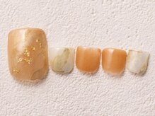 アイネイルズ 渋谷店(I nails)/オレンジインクニュアンス