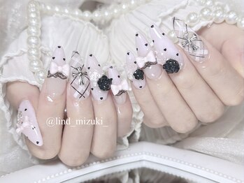 リンドネイル バイ モカ アンド ララ(Lind nail by moca and LaLa)/【mizuki】チェックネイル