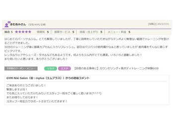 ジムニキサロン(GYM Niki Salon)/リニューアル前の口コミページ３
