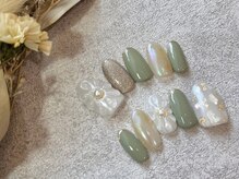 マニッシュ(Manish)/サテンミラーとぷくぷくフラワー