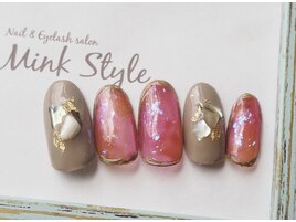 クリアタイダイ柄ネイル