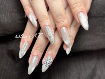 サロン エージー(salon AZ)の写真/【スカルプで憧れの縦長美爪に☆】長さ出しは1本～OK！思わず見とれる美しい指先に♪持ち込みデザインも◎