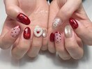 バレンタインネイル