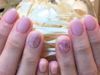 ネイルズ ララ(nails Lala)/ハートグラデーションネイル。
