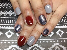 秋カラーネイル