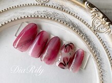 ディアリリー(Dia Rily)/秋色お花ネイル