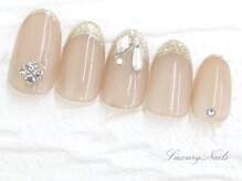 ラグジュアリーネイルズ オオミヤ(Luxury Nails Omiya)/大人*ビジューネイル