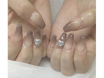 ミュウ(myw)/ハートビジュー付きカラグラ