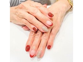 赤フレンチボルドー秋冬大人女子