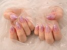 美人ネイル 品川 ラメグラデ