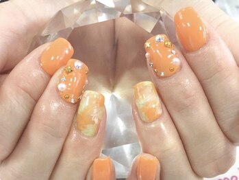 ネイルサロン 爪吉/明るいビタミンカラー♪