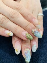 ネイルモア 三軒茶屋店(NAIL moA)/水面アートMIX