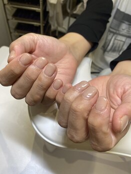 メンズの方にシンプルワンカラ―