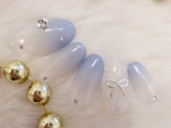 レース×ブルーグラデ