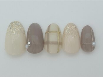 ネイルサロン アビー グランデュオ蒲田店(abbie)/ホワイトチェック¥11451