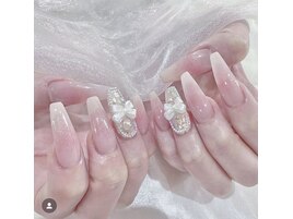 ピンクネイル　埋め尽くし