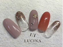 ネイルスタジオ ルキナ(LUCINA)/H-828大人シンプルリボンネイル