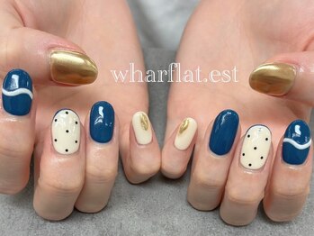 ワーフラット エスト(wharflat.est)の写真/【人気No.1☆定額デザイン◆クーポン利用でハンド4900円♪】美しい指先に気分がアガる!モチの良さも◎
