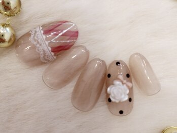 チェックレース×ドット