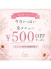 プレデビュー記念☆Newstaff全メニュー¥500OFF