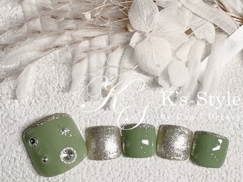 ケーズスタイル バイ キャンアイドレッシー(K's-Style by Can I Dressy)/秋色ネイル【フット定額】