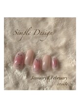 エトワールネイル 前橋川原店(Etoile)/【simple】1月2月定額デザイン