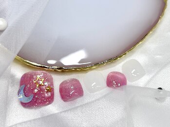 ネイルネージュ 錦糸町(Nail Neige)/フット】こだわり定額アート(5)
