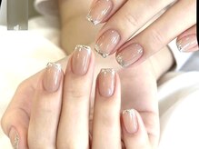 Shiori Nailsalon　持ち込み・長さだしサロン/ラメフレンチ