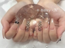 ベージュ×黒チェック♪