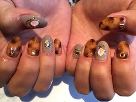 【ジェルネイル】べっ甲ネイル