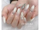 ビジュー、キルティングネイル