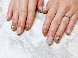 【ネイル】シェルラメ緑♪