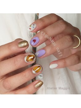 アトリエマッジョ(Atelier Maggio)/ちぐはぐネイル