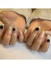 《nail/hand》ワンカラー/グラデーション 有料パーツ4個～6個付き ¥5000
