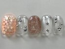 クリア星オレンジシルバー¥4550