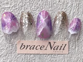 パープル×ラメ