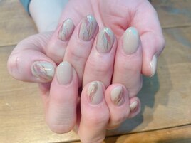 ヌーディー/ワンカラー/秋ネイル