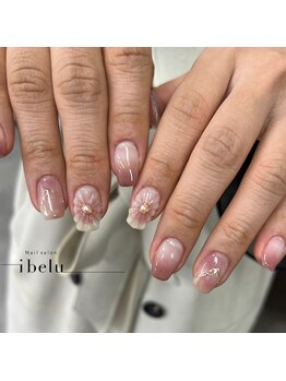 イベル 神戸三宮店(ibelu)/ぷっくりフラワーネイル