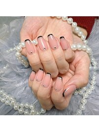 変形フレンチネイル