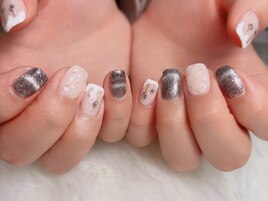 冬ネイル、フレンチマグ