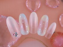 シューズネイルプロデュース/クリアタイダイネイル