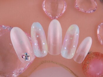 シューズネイルプロデュース/クリアタイダイネイル