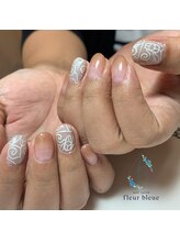 フルール ブルー(fleur bleue)/日ハム応援ネイル