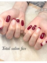 トータルサロン ファイブ(five)/【HAND】赤フレンチ