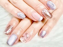 はあとねいる 宇都宮御幸ヶ原店/ハートミラー×マグネットネイル