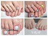 【フット】ナガイ★10本ナガイにお任せデザイン★フットバス付き￥7800