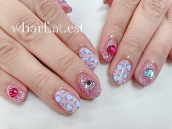 ワーフラット エスト(wharflat.est)の写真/【低価格&スピーディー♪】人気のガラスフレンチ・スターギャラクシーネイルのクーポンがおすすめ★