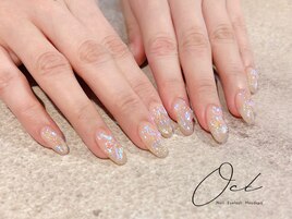 秋ネイル ニュアンス クリア