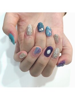 グラマラス アンジェアイ 荻窪店(glamourous ange eye)/夏ネイル