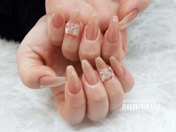 サンネイルズ(sun nails)/ワンカラー+オプションパーツ